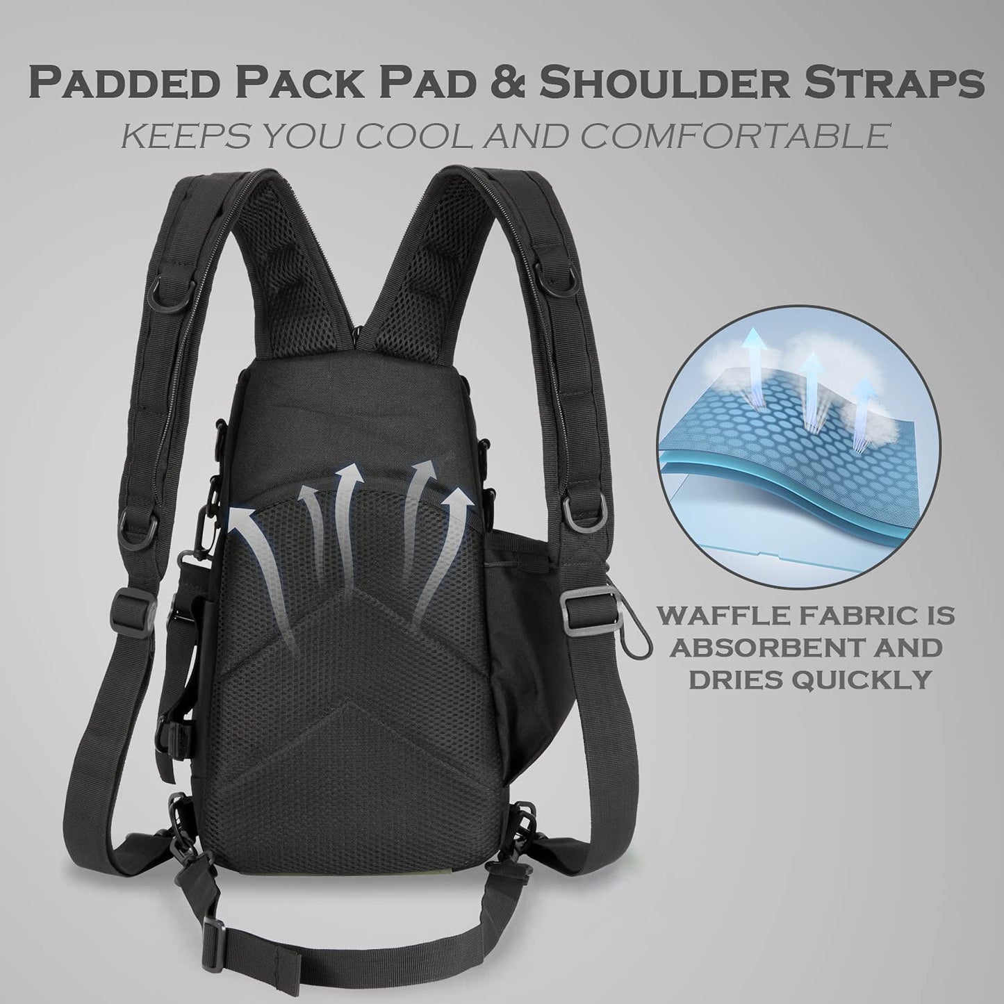 Tackle Fishing Backpack, Large (Color: G Black)