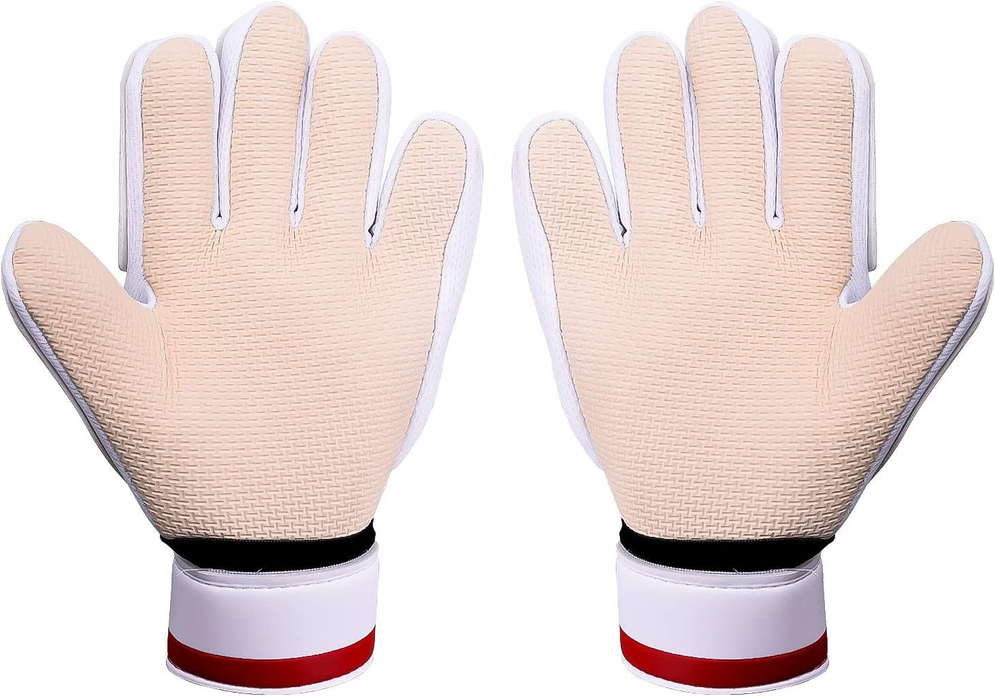 Goalkeeper gloves, with double protection, White, Size 5