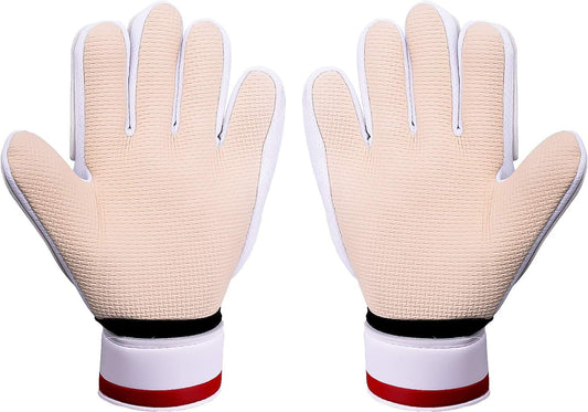 Goalkeeper gloves, with double protection, White, Size 5