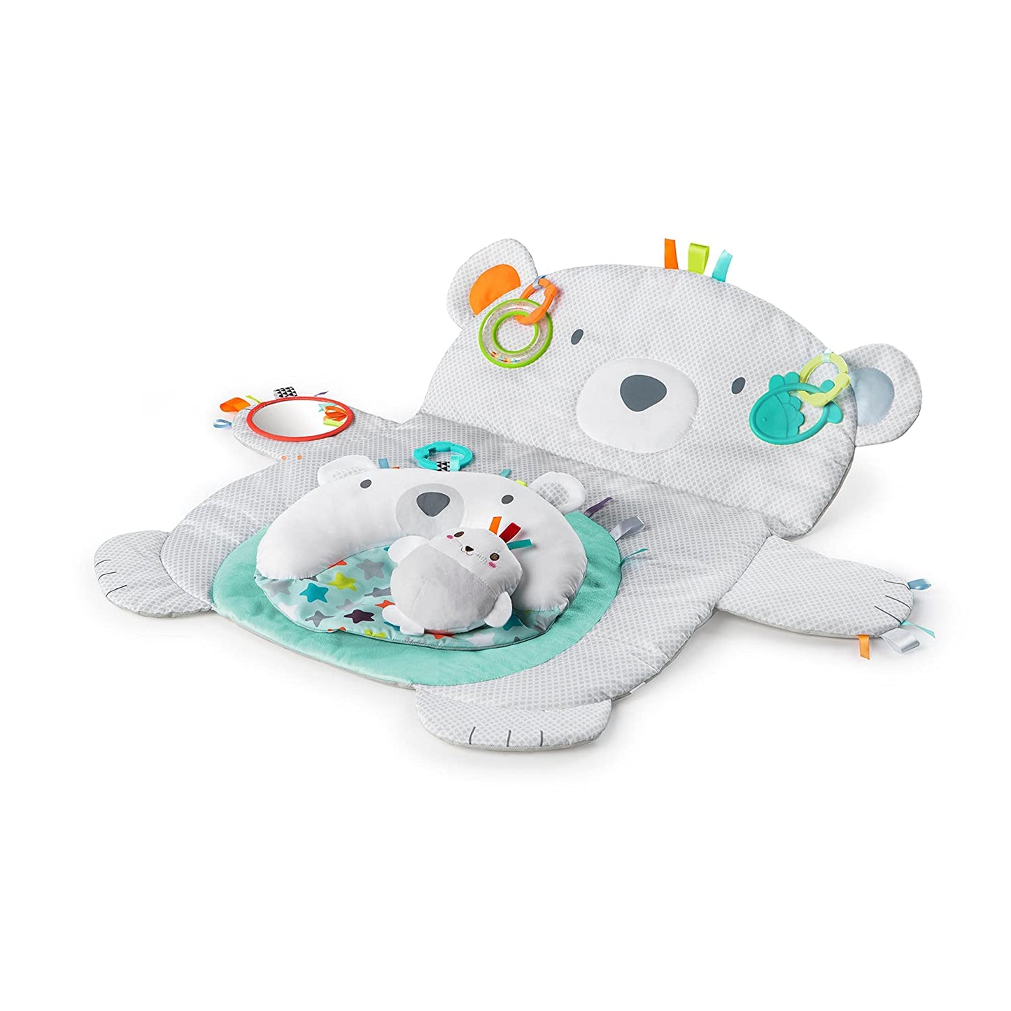 Activity Mat, Polar Bear, Pillow, Mirror, Rattle, White