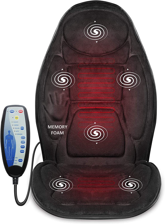 Heated back massage cushion, 6 massage modes