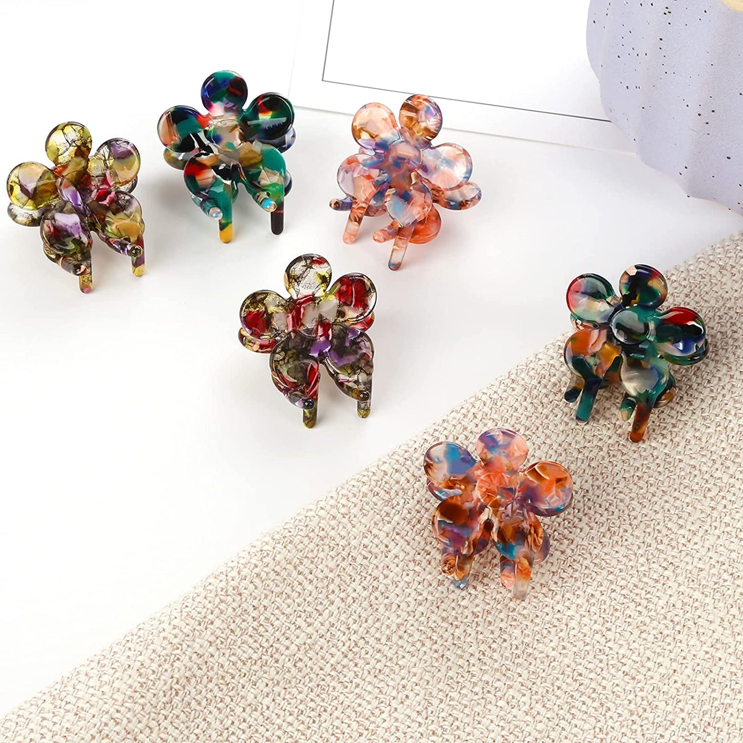 1.26 inch mini flower hair clips