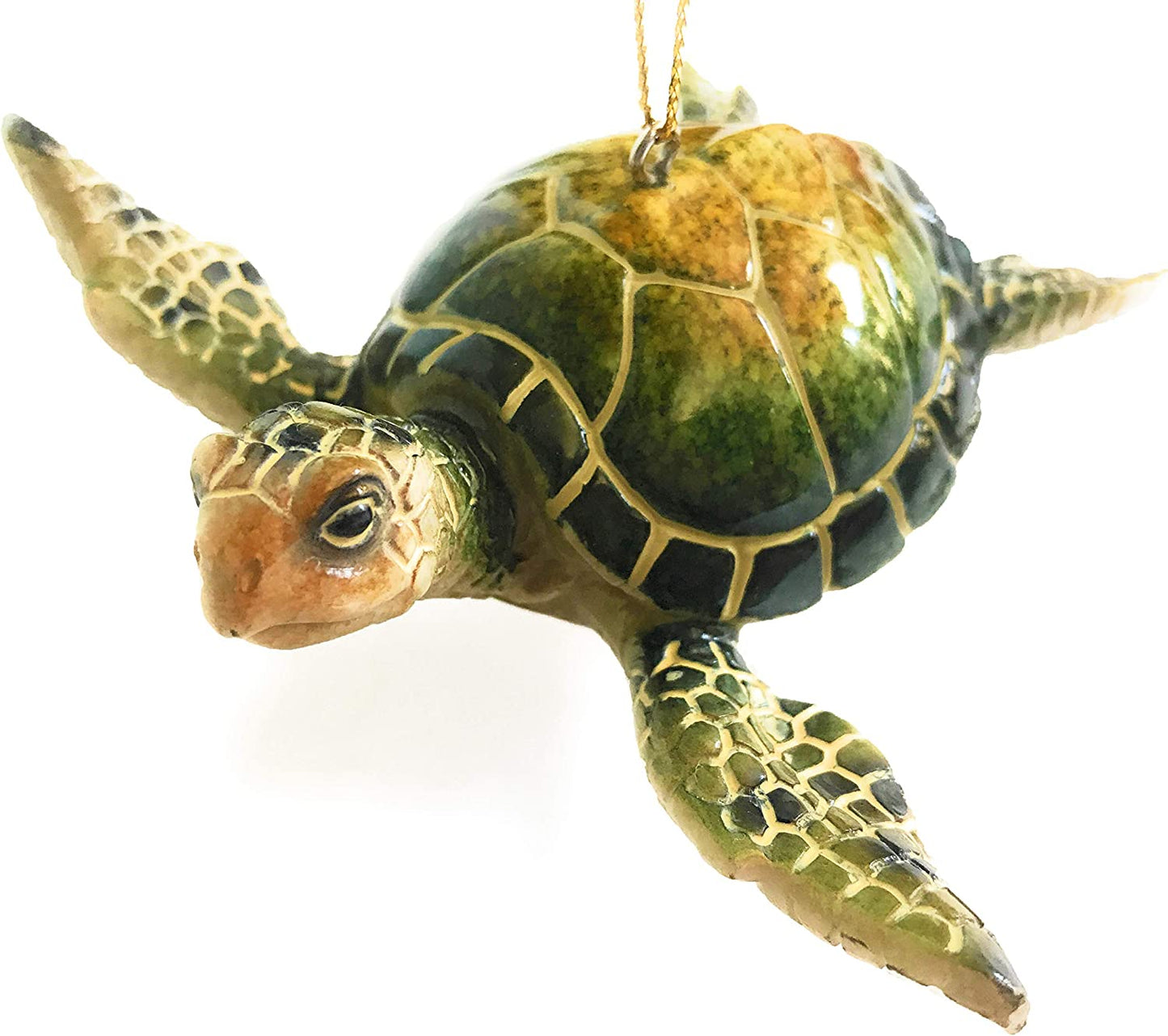 Christmas Ornaments - Hand Painted (Green Sea Turtle)