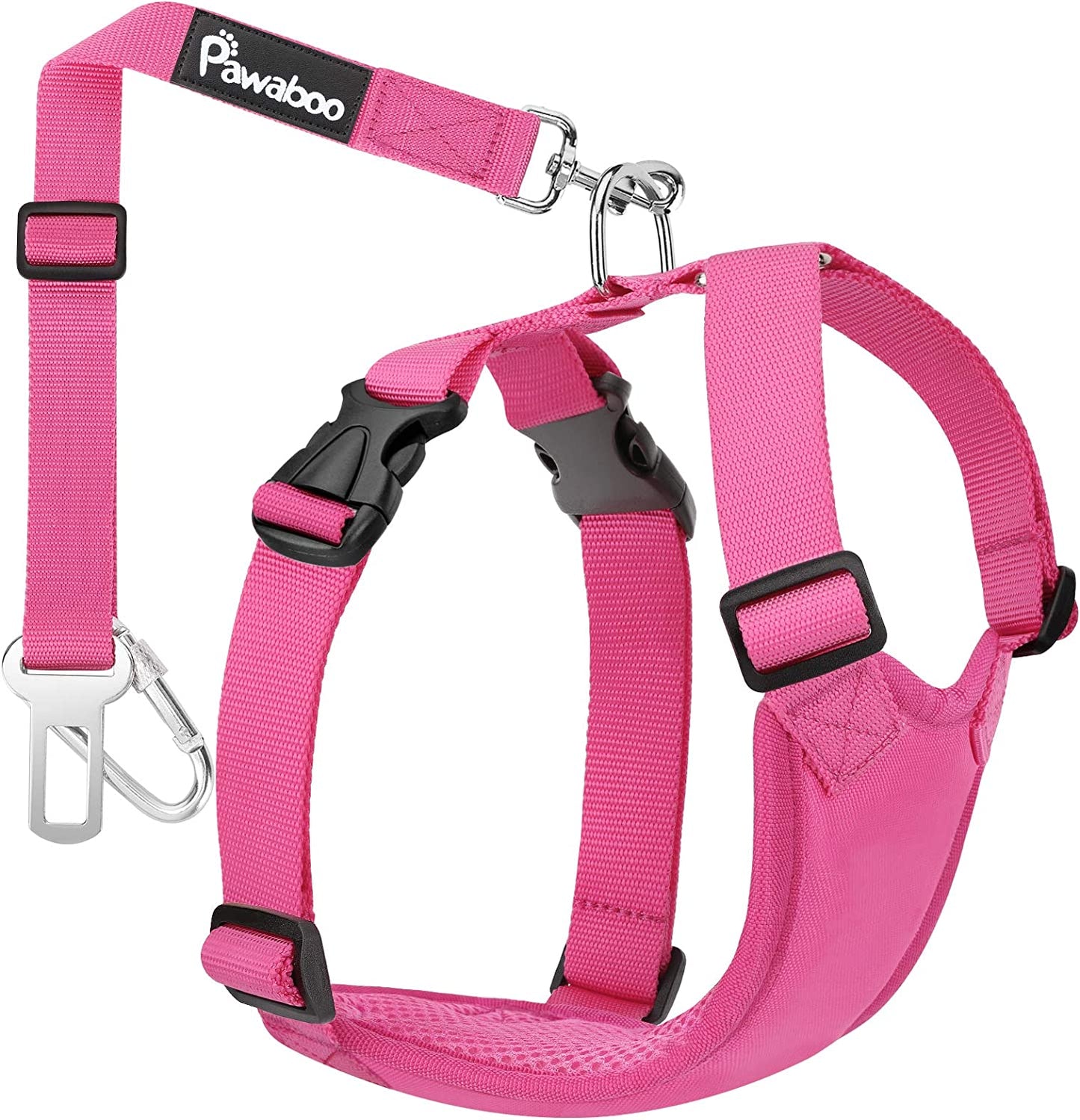 Pet Car Harness, Rose Red (S)