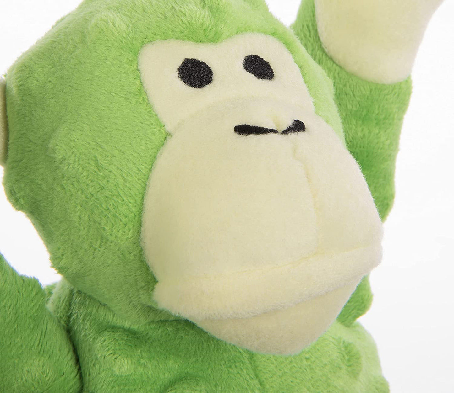 Monkey Dog Toy with Chew Guard, Large, (Lime Green)