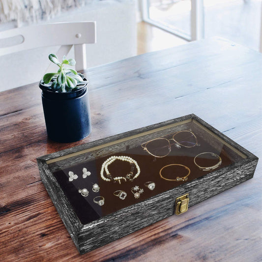 "medals" Display Case JStorage Box , dark brown