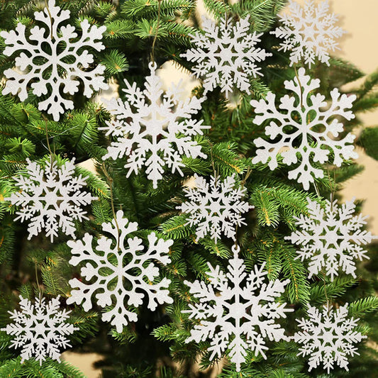 36pcs Christmas White Snowflakes Ornaments