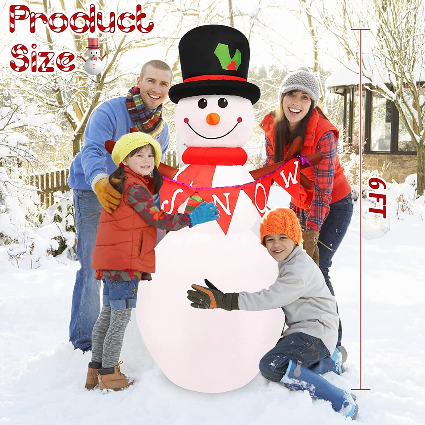 6ft inflatable christmas snowman