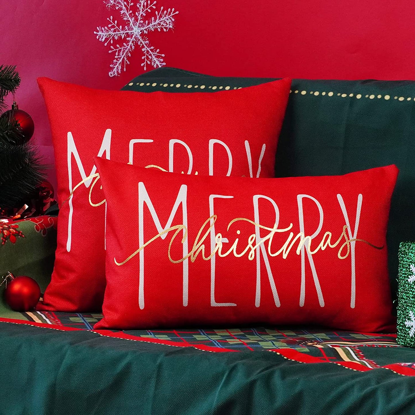 Christmas Cushion Cover 12" x 20"