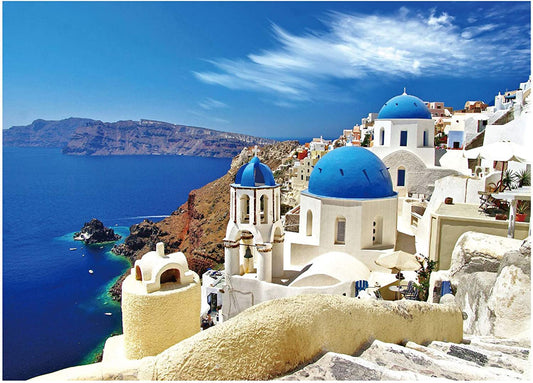 Large 1000Pcs Jigsaw Puzzle, Color: Aegean Sea Coast