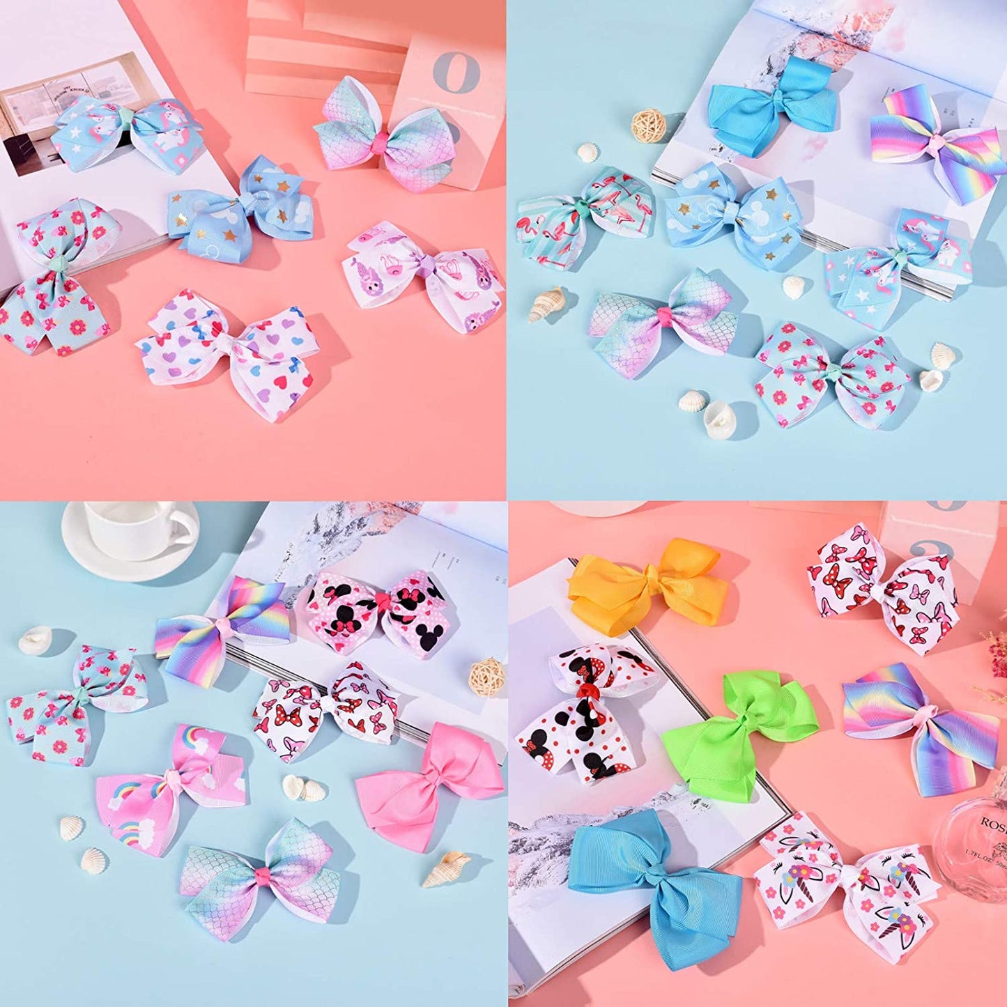 18pcs hair accessories, Micky mouse,butterfly,Donuts,Fish scales