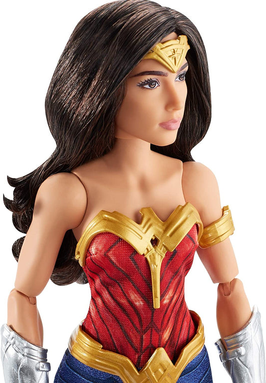 Wonder Woman doll, with superhero clothes and accessories