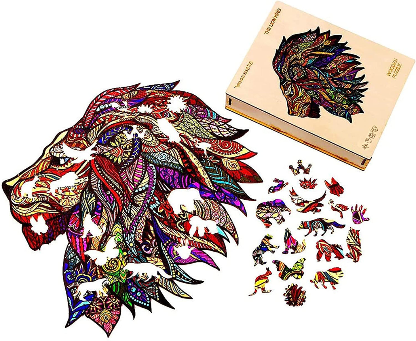 Wooden puzzle (31.8 * 22.3 cm), 684pcs, color: Lion