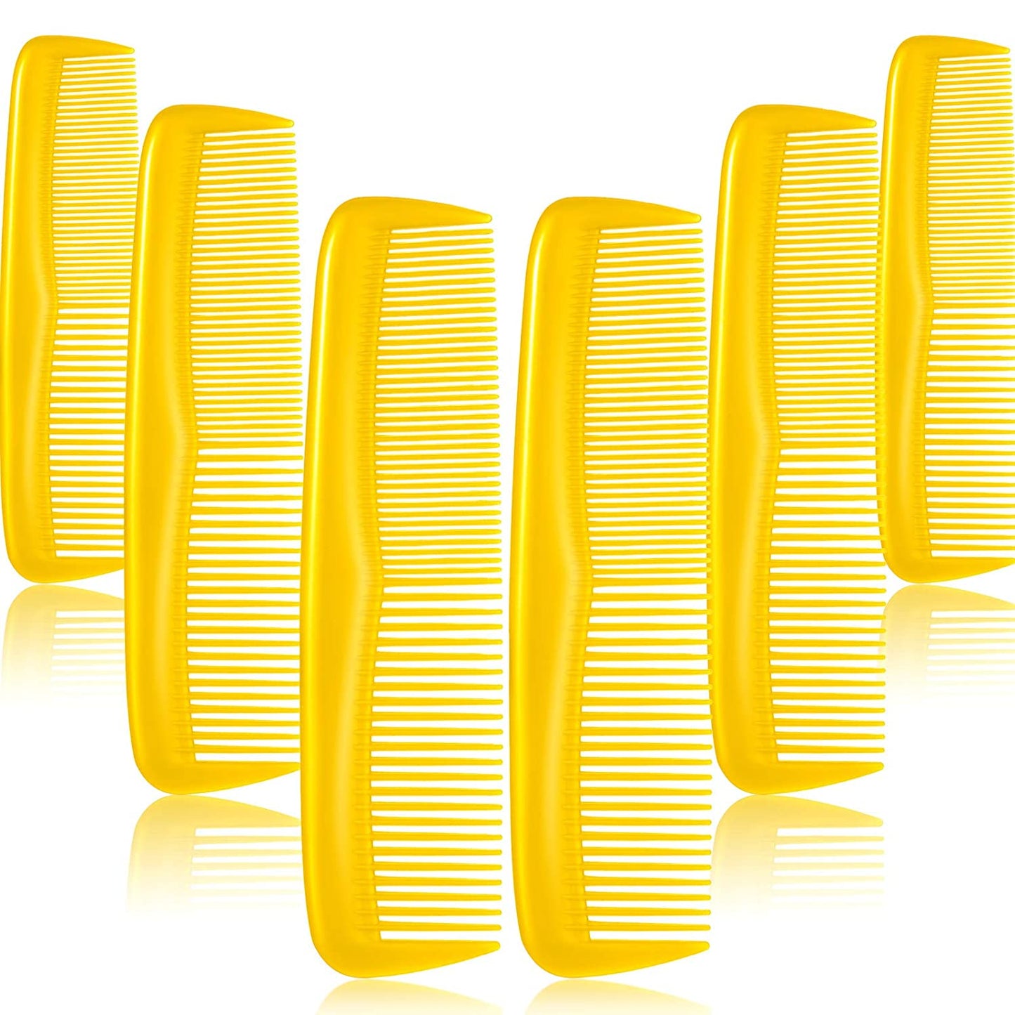 12 piece fine hair combs set (yellow)