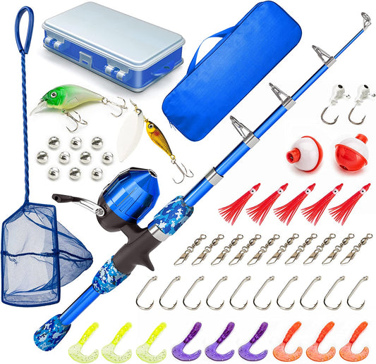 Junior Fishing Starter Kit, Colour: Blue