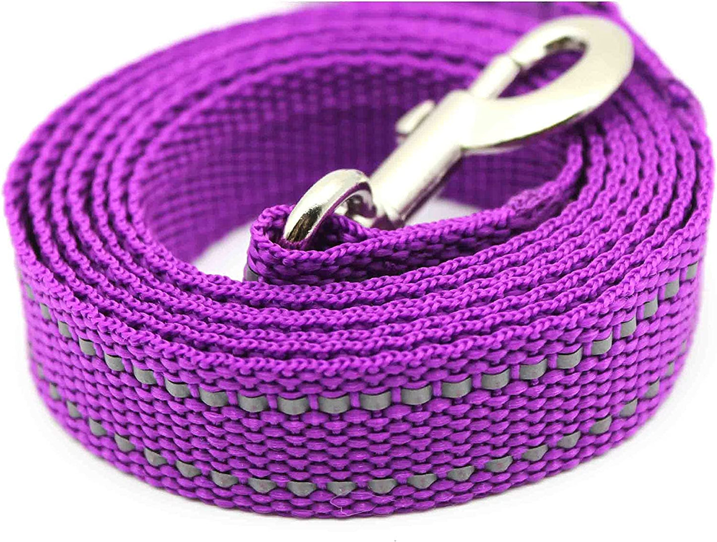 Reflective Dog Leash 6ft (Color:Purple)