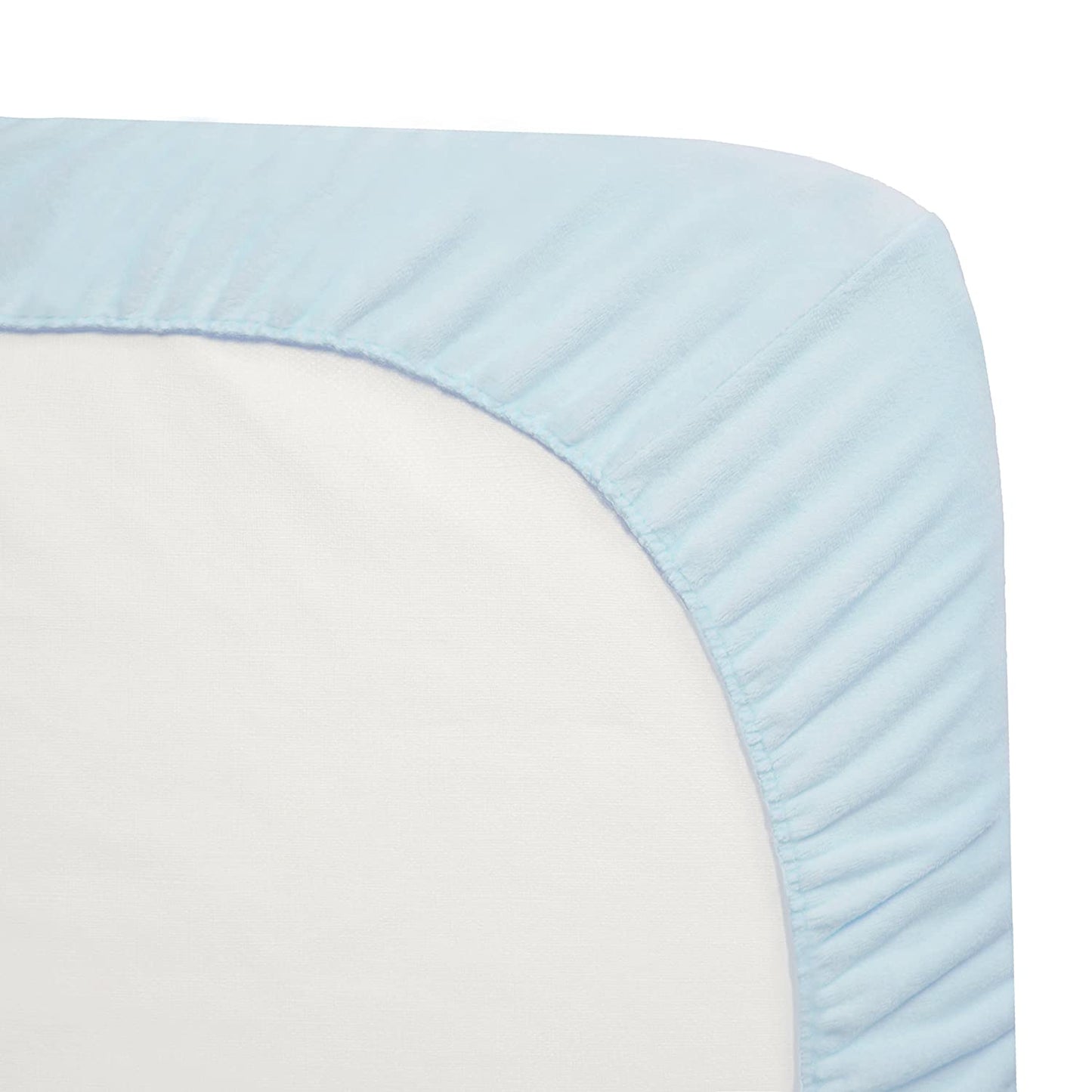 Fitted Crib Sheet for Standard Mattresses, 28 x 52 (Blue)