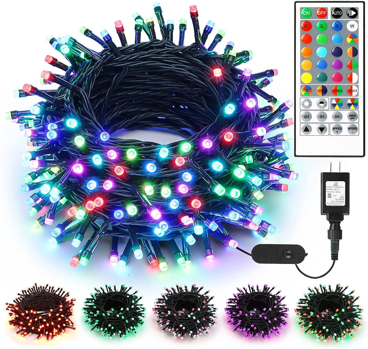 200 Color Changing LED Christmas Lights, Remote