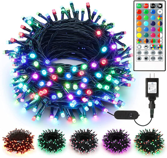 200 Color Changing LED Christmas Lights, Remote