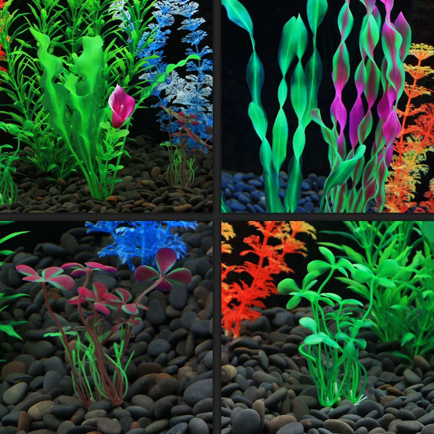 Artificial Plants for Fish Tanks, Set of 10