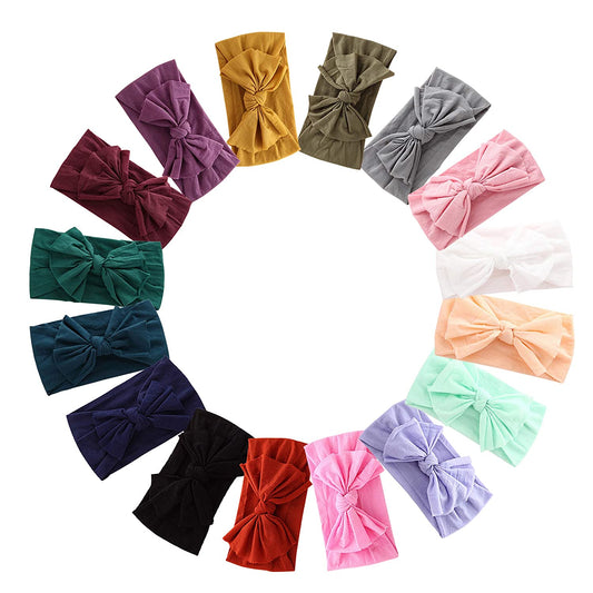 16 Pack Nylon Headbands, 16 Colors