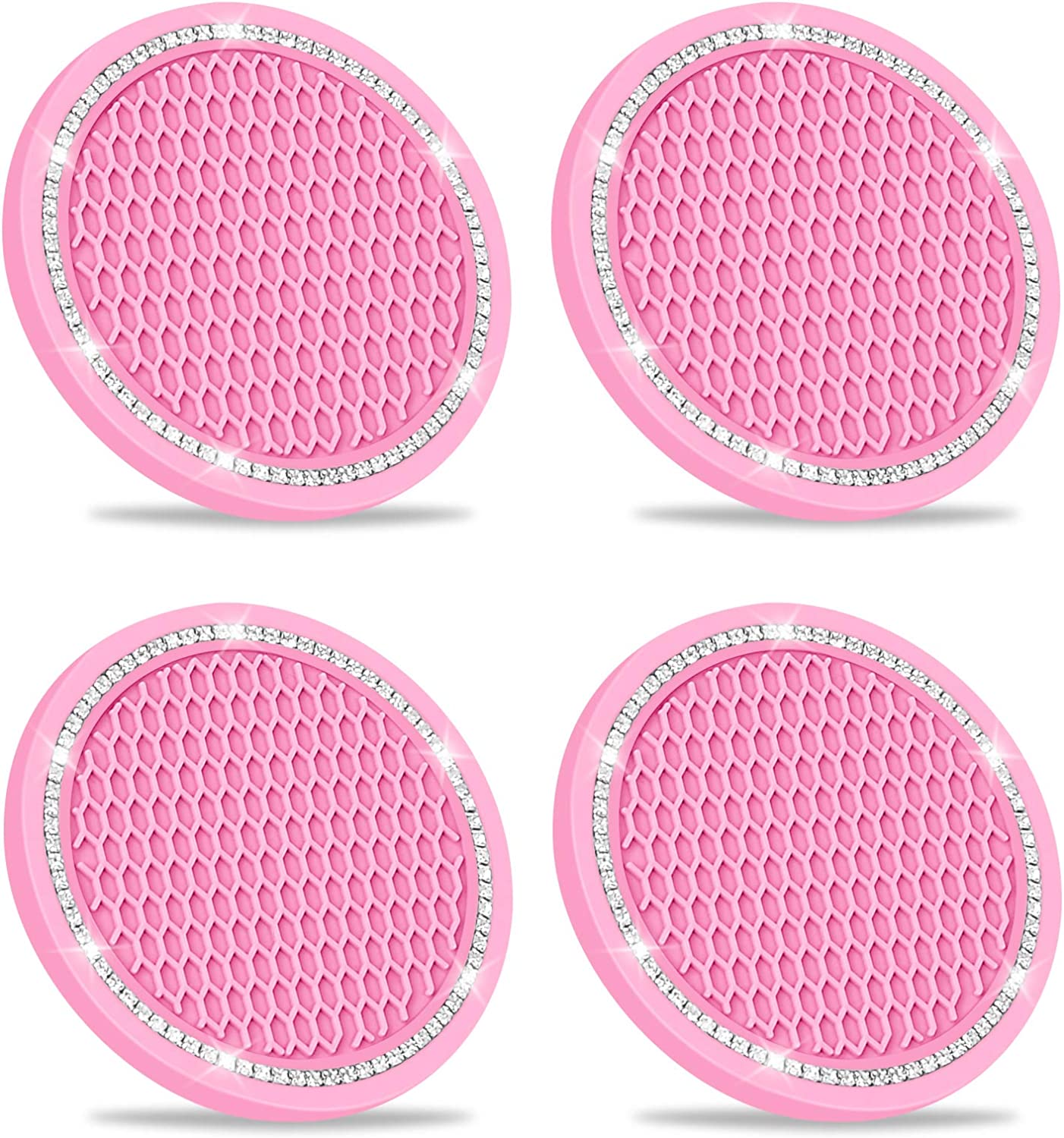 Coasters for car, (pink/4 pieces)