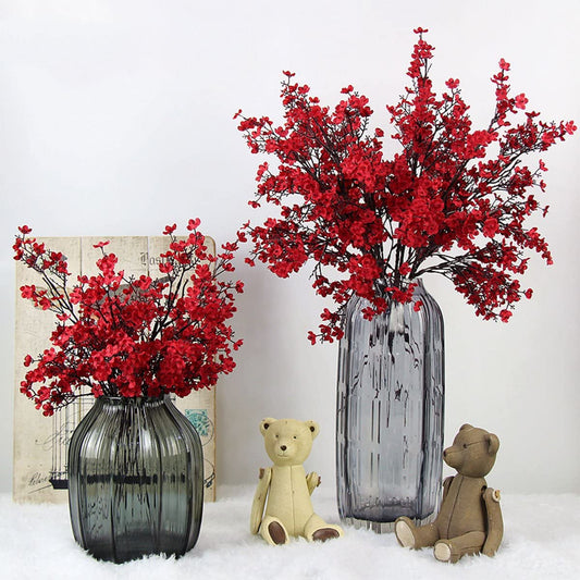 Bouquet of artificial flowers for decoration, color: red