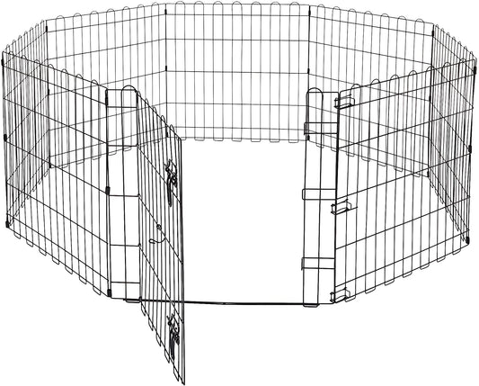 Pet Exercise Playpen Foldable,59.06x59.06x24inches,black