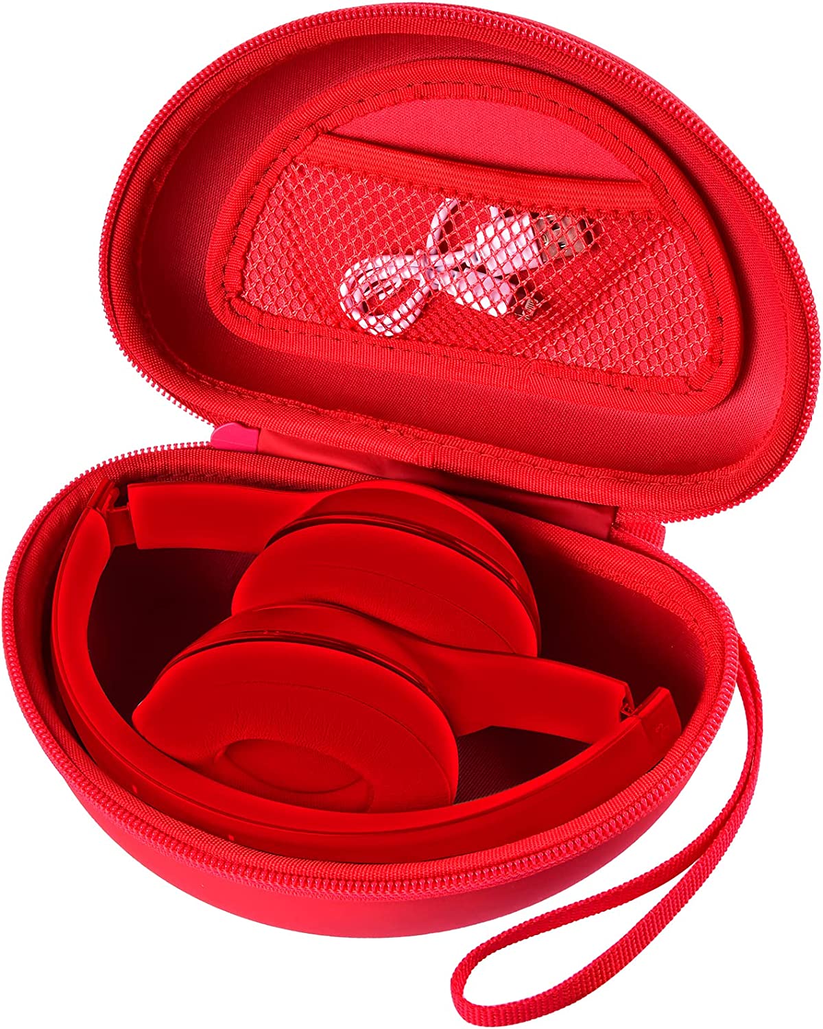 Hard Travel Case for In-Ear Headphones, (Red)