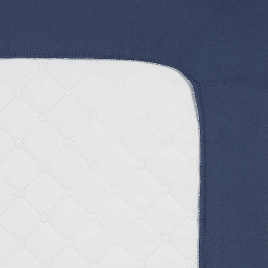 Fitted Microfiber Crib Sheet, Navy Blue Quilted