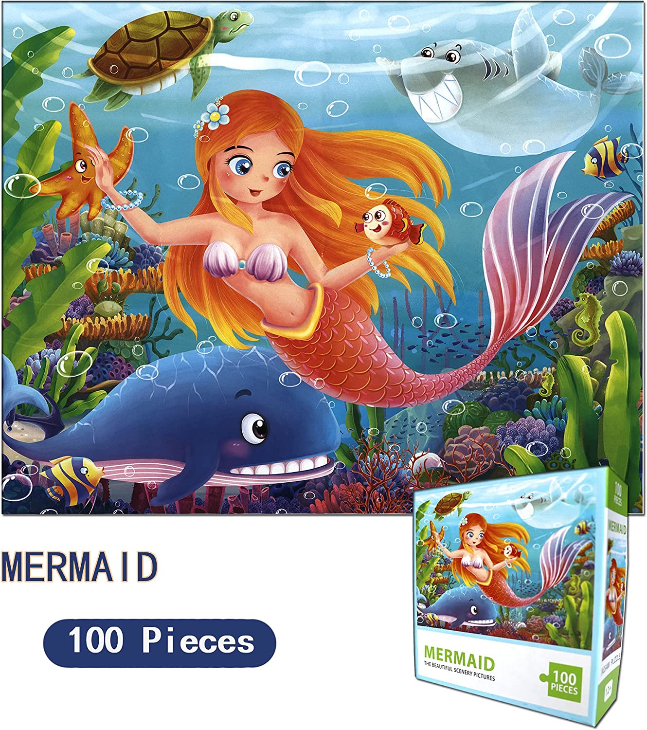 100 piece puzzle, ages 4-8