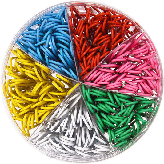 300 pieces of large colorful paper clips, 2 inches