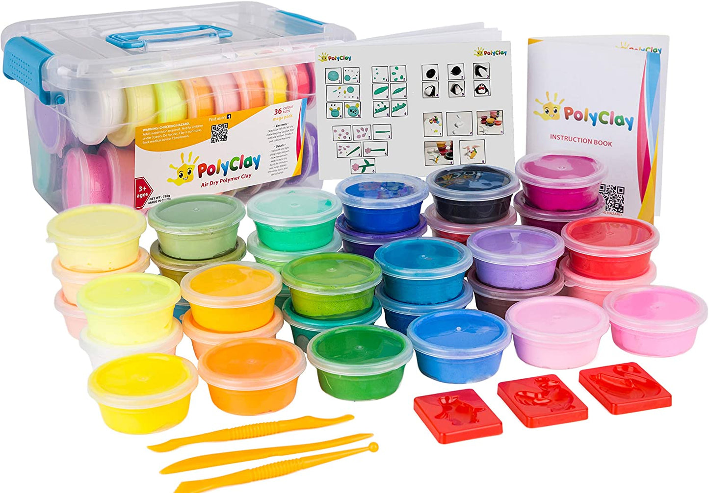 Equipment! 36 Colors Modeling Clay for, Accessory Tools, Case