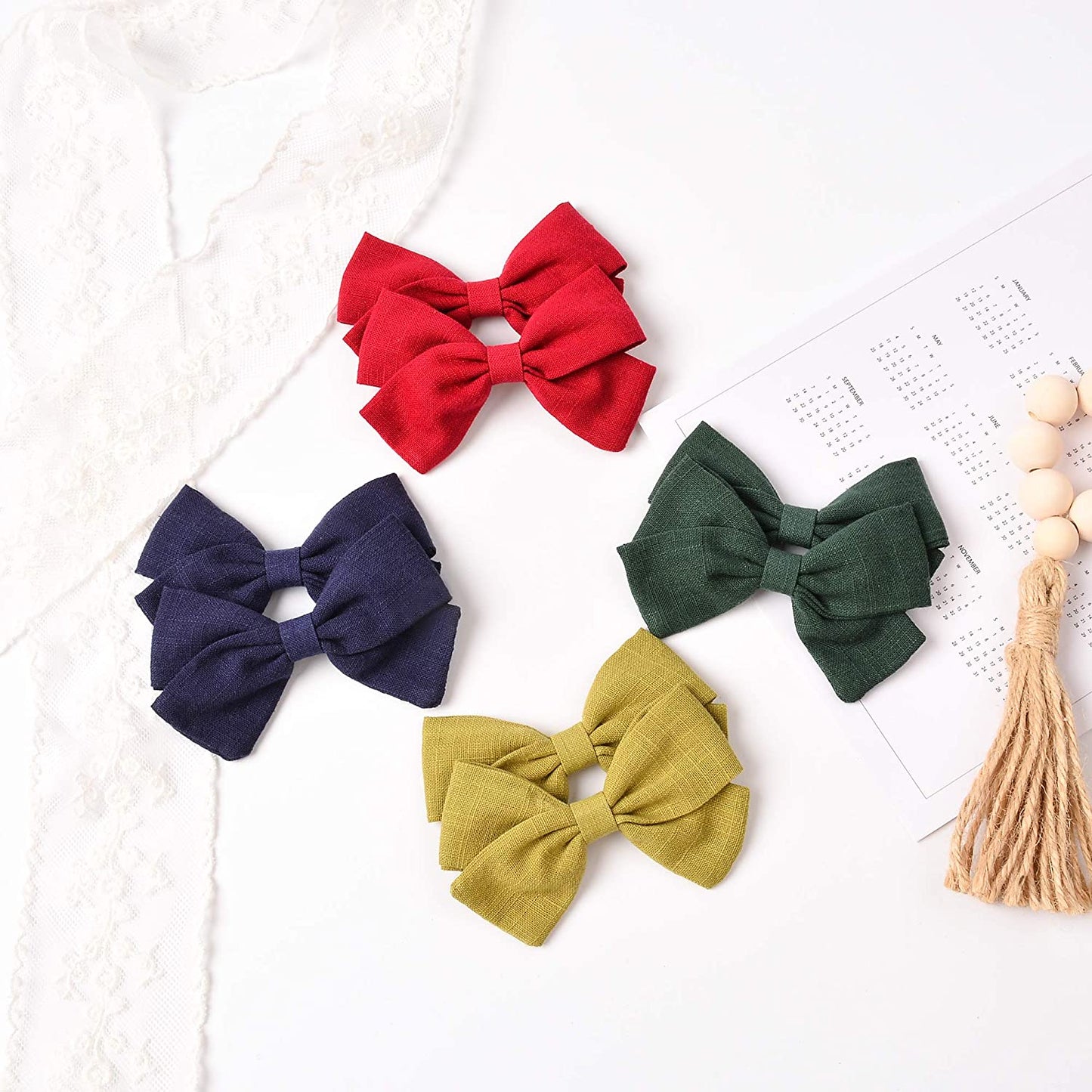 20 pieces of hair clips (navy blue, red, green)