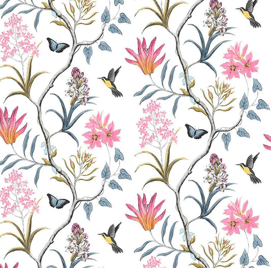 17.7 x 197 inch vintage floral wallpaper