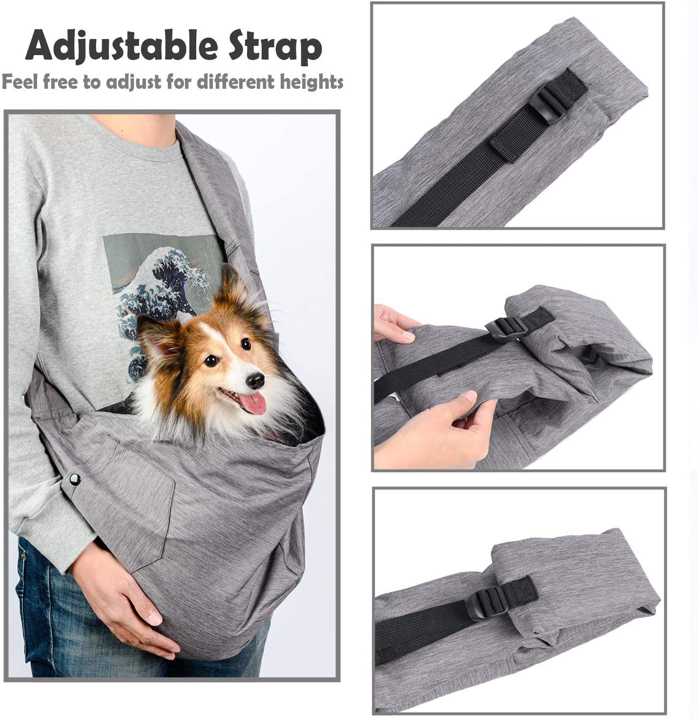 Small Dog Carrier 10-20 Pounds with Comfort Shoulder, Gray