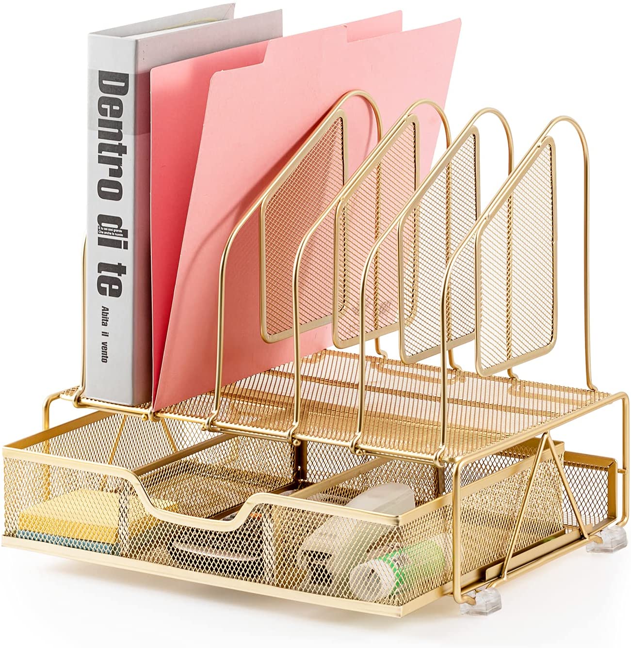 Office Accessories Desk Organizer, Gold