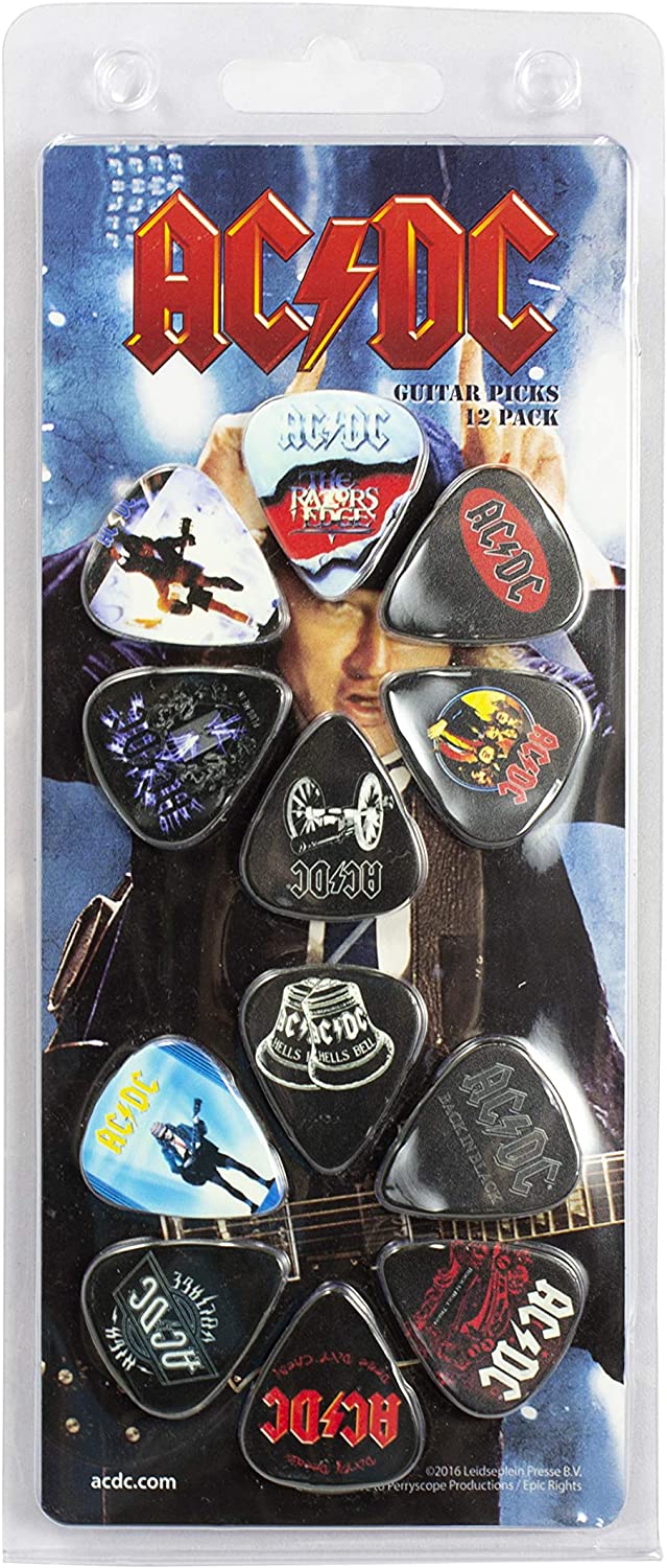 Guitar Picks - Medium 0.71mm - Pack of 12 - (LP12-ACDC1)