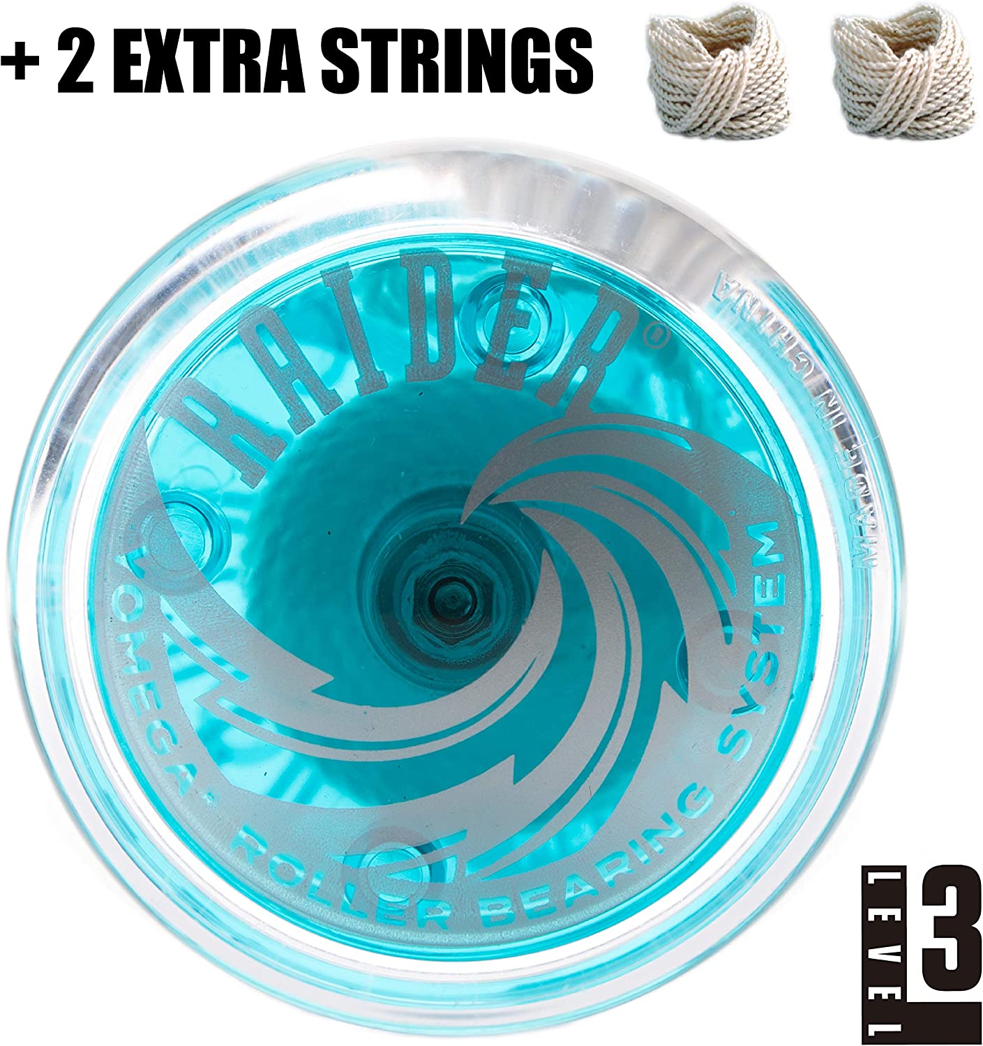 Bearing yoyo + 2 additional strings (light blue)