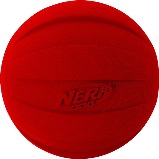 Dog Rubber Ball with Interactive Squeaker, (Red) Single
