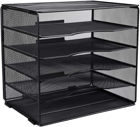 5 Tier Desktop File Organizer for Mail Room Paper