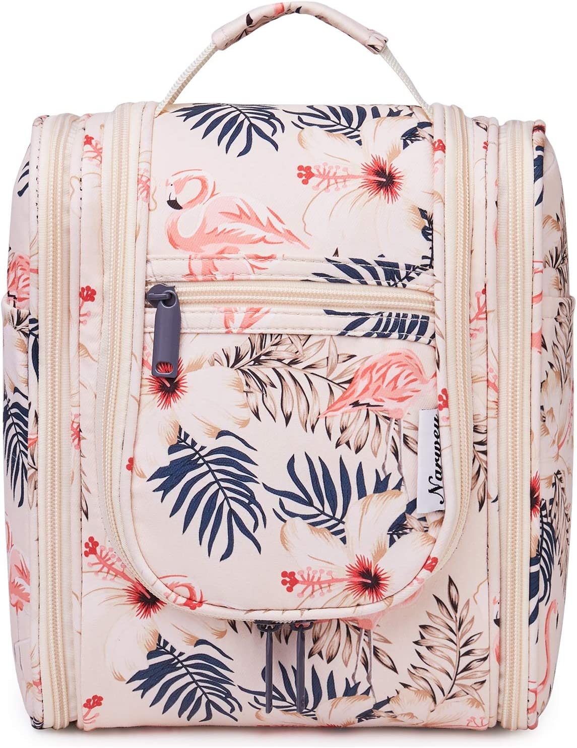 Women's Cosmetic Organizer (Flamingo, Medium, Beige)