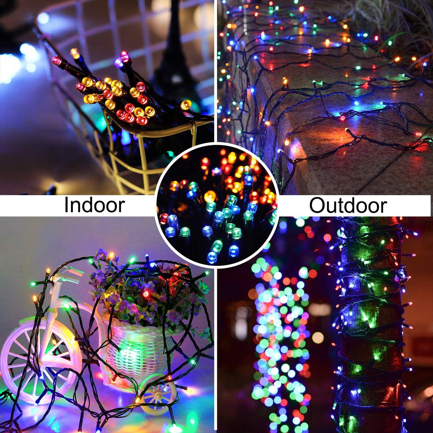 Christmas Lights Colored String Lights 33ft 100 LED