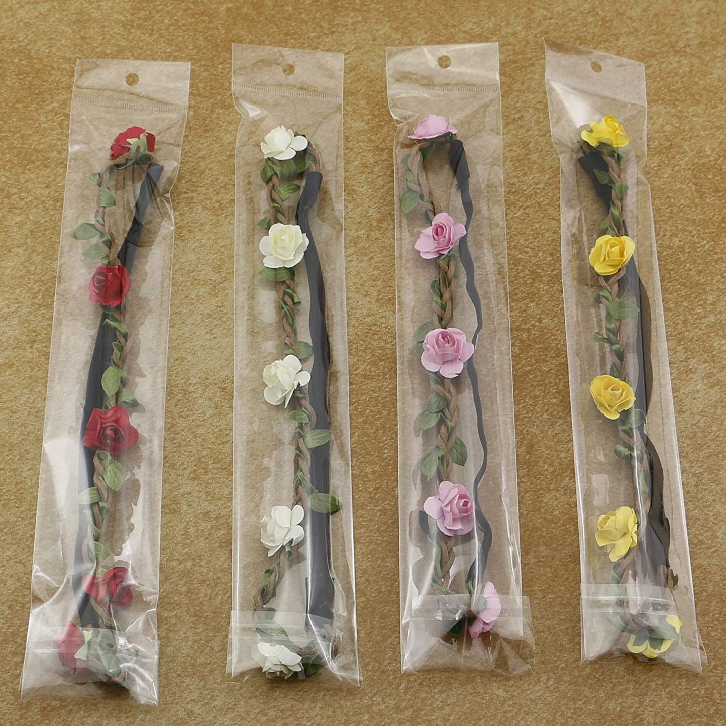 18 pieces Multicolor headband with flowers