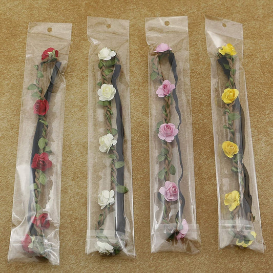 18 pieces Multicolor headband with flowers