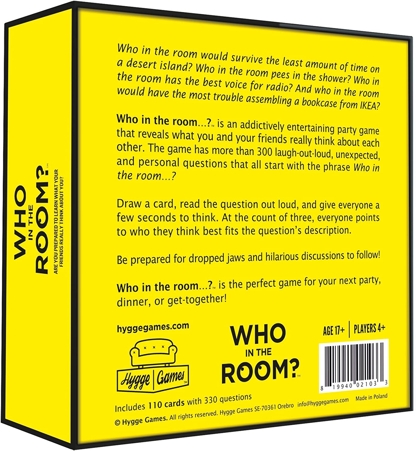 Who in The Room? Party Gamef Yellow