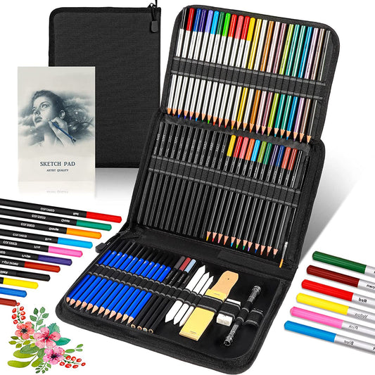 Art Supplies 73 Piece Sketching and Drawing Pencil Set