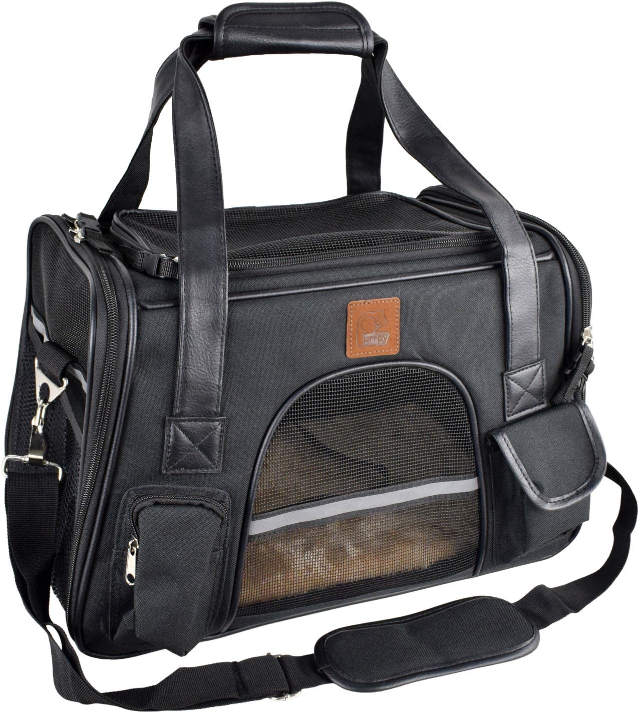 Premium Pet Carrier, 16.5"x10"x11"inches, black