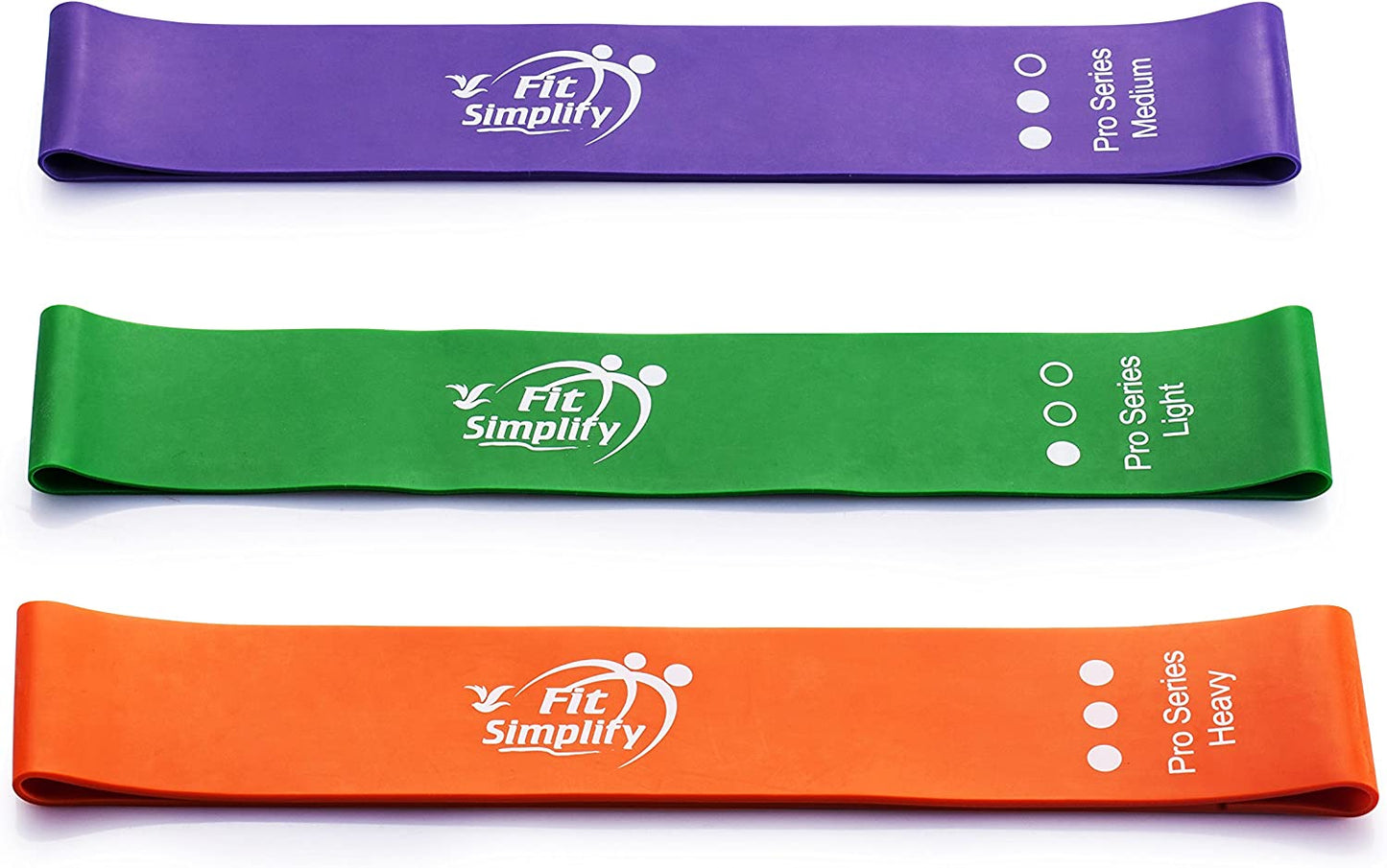 Pro Series Resistance Bands, Set of 3 Green, Purple, Orange