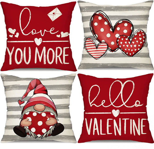 Valentine's Day Pillow Shams 18x18 Inches